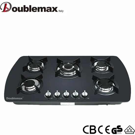 Fogão a gás moderado do queimador 900mm do vidro 5