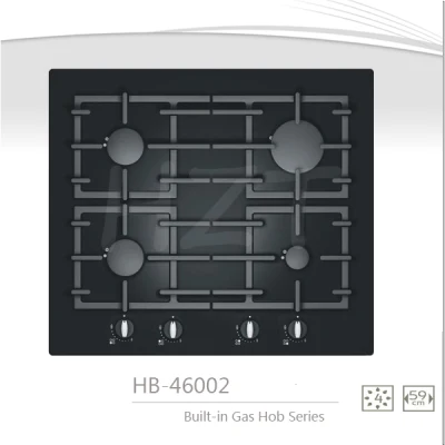 Fogão de cozinha com painel superior de vidro embutido /Fogão a gás /Fogões a gás